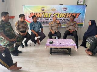 Plh Kapolsek Tapung Gelar Jumat Curhat Untuk Mendengarkan Curhatan Langsung Masyarakat Desa Sei Lemb