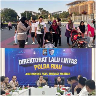 Ditlantas Polda Riau Sosialisasikan Rute, Pengamanan, dan Penutupan Jalan Riau Bhayangkara Run 2025