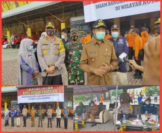 Kapolresta Hadir Bersama Forkopimda  Pekanbaru Gelar Apel Pasukan Tanggap Bencana