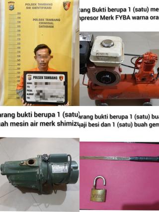 Lakukan Pencurian di 2 TKP Warga Aursati Ditangkap Polsek Tambang