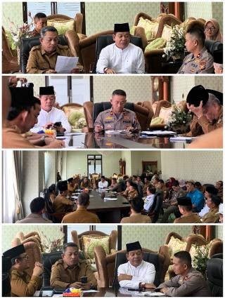 Waka Polres Rohul Hadiri Rapat Teknis Sambut Malam Takbiran Idul Fitri 1446 H