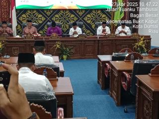 Rapat Paripurna Hari Jadi Dumai Ke 26 Di DPRD. Walikota : Gelorakan  Spirit Keberlanjutan Untuk kota