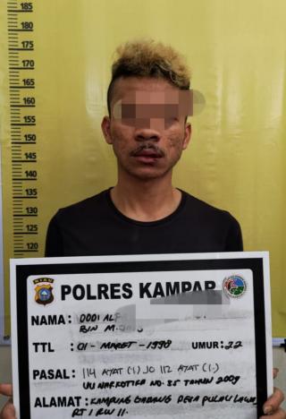 2 Pelaku Narkoba Diciduk Resnarkoba Polres Kampar di Gang Kasturi Bangkinang Kota