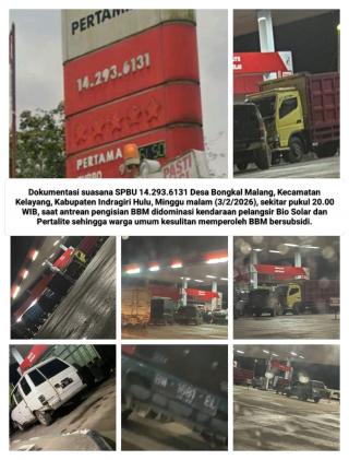 Dugaan Pelangsiran BBM Bersubsidi Kembali Mencuat di SPBU 14.293.6131 Desa Bongkal Malang, Aktivitas
