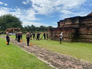 Polres Kampar laksanakan revitalisasi di Candi Muara Takus Dalam Rangka HUT Bhayangkara Ke-77