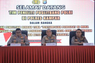 Polres Kampar Dukung Penelitian Puslitbang soal Penanganan Unjuk Rasa