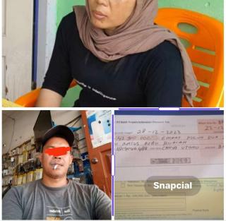 Pasutri Diduga Komplotan Penipu Pedagang Beras Pasar Panam Gunakan Giro Kosong Dilaporkan ke polsek 