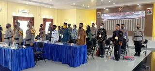 Peserta Rekrutmen Proaktif Bintara Polri T.A.2021 di Polres Kampar Tandatangani Pakta Integritas