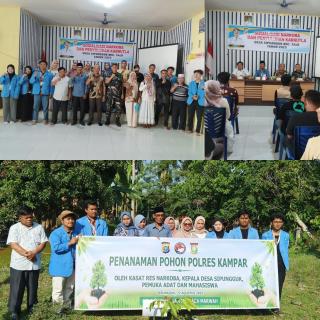 Generasi Emas Kampar Bebas Narkoba!" Polres Kampar Gaet Mahasiswa KKN dan Warga Desa Sipungguk