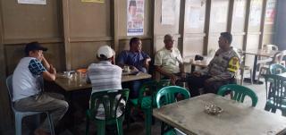 Bhabinkamtibmas Concong Silaturahmi Dengan LAMR Sampaikan Pesan Pemilu Damai 2024