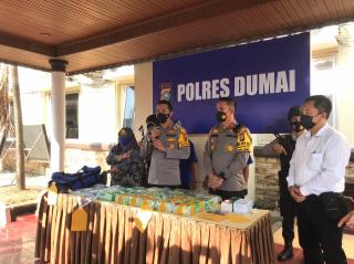 Polres Dumai Bekuk Dua Kurir Bersama+23 Kilogram Shabu Dan 19.937 Butir Pil Ekstasi