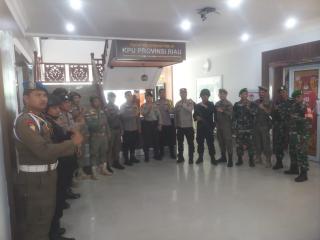 Tingkatkan instensitas Patroli di Objek Vital pemilu Kantor KPU Provinsi