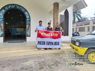 Polsek Tapung Hilir Gelar Patroli Kamtibmas di Gereja, Jamin Keamanan Ibadah Umat Kristiani