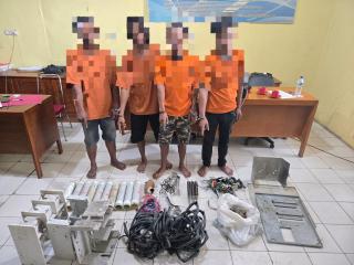 Polsek Tapung Sikat Pencuri Komponen, PHR Rugi Ratusan Juta!