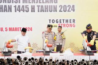 Jemput Berkah Ramadan, Operasi KRYD Polda Riau Memusnahkan Puluhan Ribu Barang Bukti