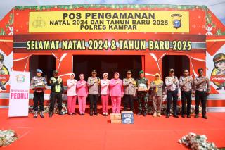 Kapolres Kampar Tinjau Langsung Pos Pengamanan Natal dan Tahun Baru