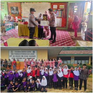 Kapolsek Tapung Hulu Jadi Ayah Asuh, Ambil Rapor Anak Yatim, Kapolsek: Beri Harapan Masa Depan!