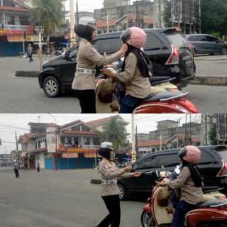 Sebelum Terbit Matahari, Polisi Sudah Berdiri, Satlantas Polres Rohul Jaga Lalu Lintas Tetap Harmoni