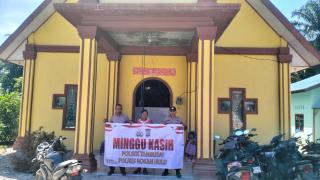 Patroli Minggu Kasih di Gereja: Polsek Tambusai Berikan Rasa Aman dan Nyaman