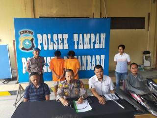 Pelaku Begal (CURAS) di kota Pekanbaru ditangkap di wilayah hukum Polsek Tampan Polresta Pekanbaru.