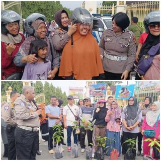 Polantas Menyapa di CFD Pekanbaru: Gaungkan Keselamatan Lalu Lintas & Green Policing