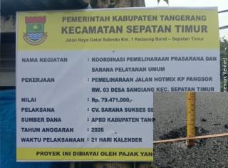 Proyek Jalan Hotmix Pangsor Diduga Kurangi Ketebalan, Camat Bungkam
