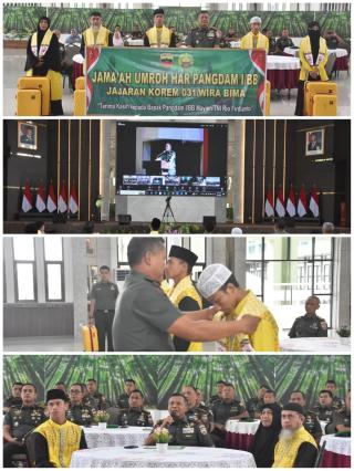 Danrem 031/WB Lepas Pemberangkatan Umroh Har Pangdam Untuk Prajurit Dan PNS TNI
