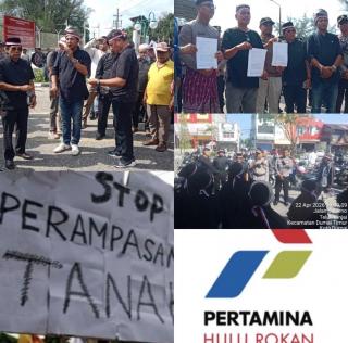 Diduga pihak PHR Pertamina hulu Rokan Rampas tanah milik masyarakat jln Sudirman