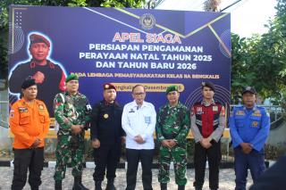 Lapas Kelas IIA Bengkalis Gelar Apel Siaga Pengamanan Natal 2025 dan Tahun Baru 2026
