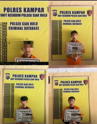 Polsek Siak Hulu Tangkap Pelaku Curas, 4 dari 7 Pelaku Yang Terlibat