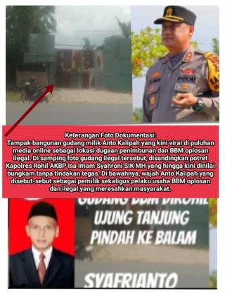 Gudang BBM Ilegal Anto Kalipah Di Rohil Viral, Diduga Jadi Sarang Kencing Minyak Dan Oplosan 