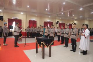Kapolres Pimpin Sertijab Kasat Binmas dan 6 Kapolsek Jajaran Polres Kampar