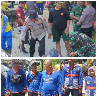 Jelang Ramadan 1447 H, Kapolsek Binawidya Pimpin Goro di Pasar Baru Panam Pekanbaru