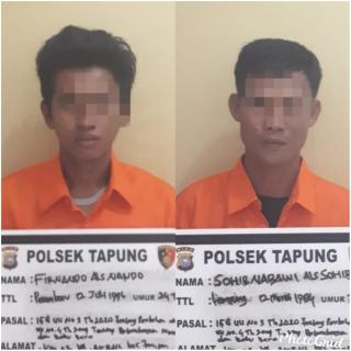 Polsek Tapung Amankan 2 Pelaku Penambangan Pasir Illegal di Desa Karya Indah