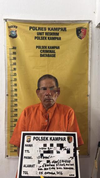 Polsek Kampar Tangkap Pelaku Narkoba di  Air Tiris 
