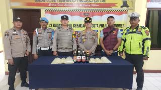 Kegiatan Rutin Yang Ditingkatkan  Polsek Kabun Amankan Minuman Beralkohol Dan Kendaraan Tanpa STNK