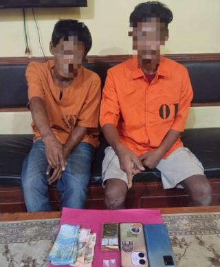 Polsek Tapung Tangkap Dua Pelaku Pengedar Narkoba di Desa Kasikan