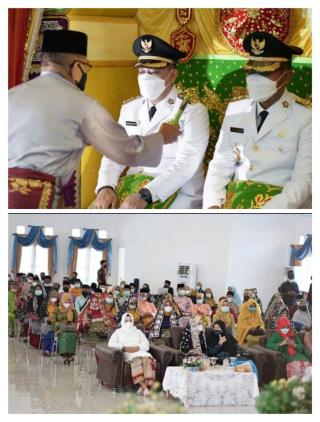 Tradisi Penghormatan dan Penyambutan Bupati dan wakil Bupati lingga Usai Dilantik.