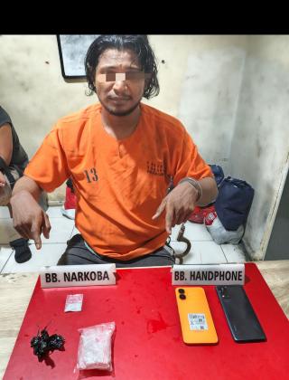Satresnarkoba Polres Kampar Tangkap Pelaku Narkoba di Kelurahan Langgini 