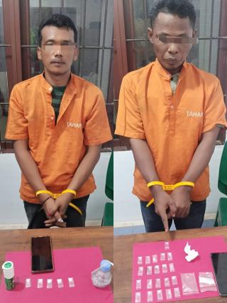 Polsek Tambang Tangkap Dua Pelaku Narkoba di Desa Koto Perambahan, Sita Puluhan Sabu sabu Siap Edar