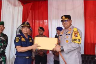 Kapolres Dumai Bersama Rombongan Tinjau Pos Pam. Pelindo dumai.