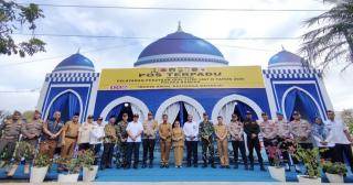 Kapolres Kampar Dampingi Bupati dan Forkopimda Tinjau Pos Terpadu Lebaran, Pastikan Mudik Aman