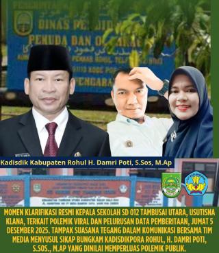 Klasifikasi Resmi Kepsek SD 012 Tambusai Utara: Buntut Diamnya Kadisdik Rohul H.Damri Poti