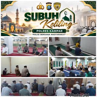 Gerakan Polisi Bersama Masyarakat: Kapolres Kampar Ajak Jajaran Sholat Subuh Berjamaah di 5 Titik Wi