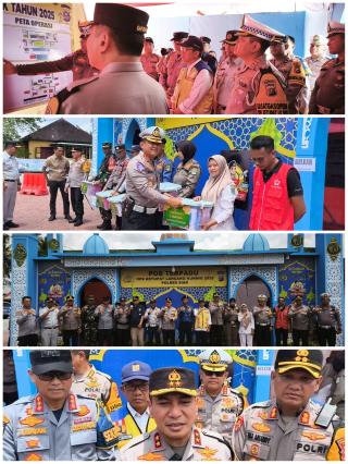 Kapolda Riau dan Dirlantas Tinjau Pos Pengamanan di Siak, Pastikan Kenyamanan Pemudik
