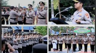 Mutasi jabatan di polres inhil, sejumlah pejabat utama dan kapolsek resmi berganti