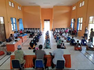 Polres Lingga Gelar Binlat Pada Calon Peserta Penerimaan Anggota Polri 2021