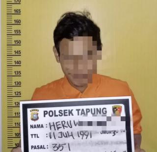 Polsek Tapung Amankan Pelaku Penganiayaan