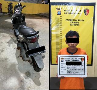 Hanya butuh 3 Jam Polsek Limapuluh tangkap pelaku Curanmor