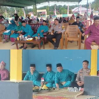 Bhabinkamtibmas Desa Adijaya Polsek Tebing Tinggi Menghadiri Acara Ulang Tahun Desa Adi Jaya ke-27